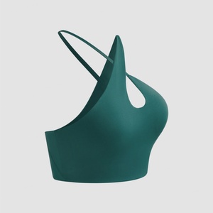 Women's Breathable Sexy Sport <b>Bra</b> Wholesale Custom Sublimation Cross Halter <b>Removable</b> <b>Pads</b> Gym Fitness Crop Tank Top for Printed - Product Image 6