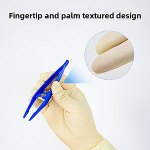 16-дюймовые удлиненные утолщенные латексные перчатки без пудры для чистых помещений, кислотощелочестойкие, противоскользящие, в вакуумной упаковке, для лабораторий - Product Image 3