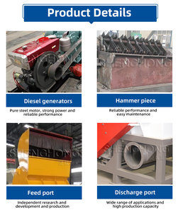 Nhỏ động cơ diesel gỗ chất thải Chip Máy nghiền Shredder máy với động cơ lõi và mang thành phần đa chức năng - Product Image 4
