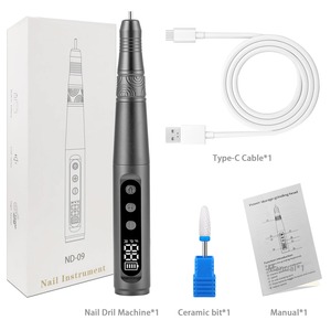 ปากกาเจาะเล็บไร้สาย 35000RPM แบบชาร์จไฟได้ USB เครื่องตะไบเล็บไฟฟ้าแบบพกพา เครื่องมือทำเล็บ ปลั๊ก US - Product Image 5