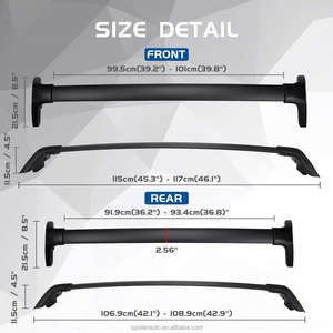 Sibor Barres transversales en alliage d'aluminium Rails <span class=keywords><strong>de</strong></span> <span class=keywords><strong>toit</strong></span> Porte-bagages pour Toyota <span class=keywords><strong>RAV4</strong></span> <span class=keywords><strong>2019</strong></span>-2025 Capacité 50kg 104x15x14 - Product Image 4