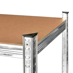 Estantería Ajustable Galvanizada sin Pernos, Gris, Desmontable y Combinable, para Almacenamiento - Product Image 5