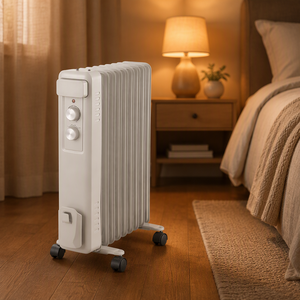 Large Room Electric Heater Oil Radiators 7-13 Fins Turbo <strong>Fan</strong> Portable Freestanding <strong>UK</strong> - Product Image 2