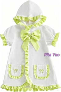Cubrebikini <span class=keywords><strong>de</strong></span> Verano para Niña Pequeña, <span class=keywords><strong>Traje</strong></span> <span class=keywords><strong>de</strong></span> <span class=keywords><strong>Baño</strong></span> <span class=keywords><strong>Blanco</strong></span> <span class=keywords><strong>de</strong></span> Tela <span class=keywords><strong>de</strong></span> Rizo para Bebés y Niñas Pequeñas, Chaqueta con Volantes y Bordado - Product Image 6