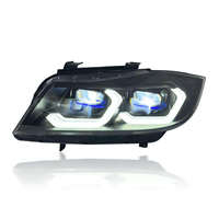 Feux avant LED SJC Auto, nouveau design, pour BMW Série 3 M3 E90 2005-2012, mise à niveau LED bicolore jaune et blanc, feux de jour DRL