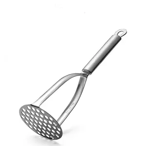 Professional 18-10 Stainless Steel Potato Masher,Garlic Press,Cooking and Kitchen Gadget. (Two-sided)