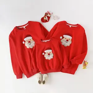 Оптовая продажа, зимний наряд для матери ребенка, Рождественская одежда, трикотаж, Жаккардовый трикотажный Рождественский свитер унисекс