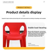 Chaise de salle à manger modulaire en plastique pour commande en gros, idéale pour l'aménagement personnalisé dans les stands de restauration en bord de mer et les événements en plein air
