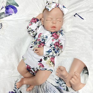Poupées de bébé nouveau-né réalistes en silicone, corps entier, 22 pouces, aspect réaliste, endormies, anatomiquement correctes, <span class=keywords><strong>bébés</strong></span> <span class=keywords><strong>reborn</strong></span> garçons pour enfants de 3 ans et plus - Product Image 4