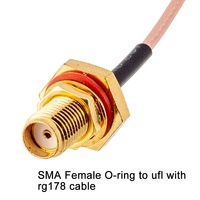 Câble de raccordement coaxial SMA UFL en PVC étanche IP67 à faible perte avec conducteur en cuivre massif, certifié CE, pour applications radio 5G et GPS