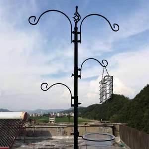 ขาตั้งที่ให้อาหารนกโลหะ TJ-025 ขนาด 2.3 ม. แบบเสียบลงดิน ทนทาน ใช้กลางแจ้งได้ ที่แขวนให้อาหารและน้ำสำหรับสวน - Product Image 3