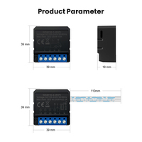 Tuya 1-4 Gang Tuya Smart Home Sans Fil Wifi Led Lumière Murale Gradateur Commutateur Module Contrôle Fonctionne Avec App Alexa Google Home