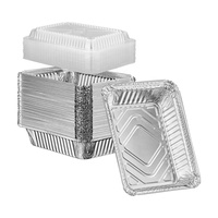 Boîtes alimentaires jetables de taille standard, vente chaude, emballages à emporter, contenants de cuisson rectangulaires en aluminium de qualité alimentaire, personnalisables en gros