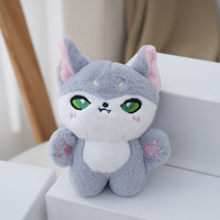 Peluches de renard et de loup de dessin animé, petites peluches animaux, poupées en peluche, porte-clés loup aux grands yeux, pendentifs pour sac à dos de filles, porte-clés loup en peluche