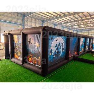 Laberinto de Halloween de fábrica, casa embrujada inflable, estructura de laberinto espeluznante gigante para entretenimiento en el patio trasero - Product Image 1