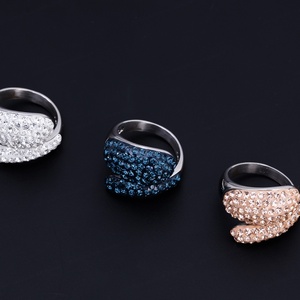 Anillo de Bisutería para Mujer, Joyería de Acero Inoxidable con Circonitas Multicolores, Regalos de Moda al por Mayor, Hecho en China - Product Image 2