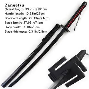 สารฟอกขาว ABS วัสดุไม้ไผ่ทำคอสเพลย์อาวุธ zanpakuto kyouka suigetsu tensa <span class=keywords><strong>Zangetsu</strong></span> hyorinmaru 39.76in/101CM - Product Image 3
