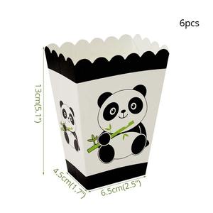 Ensemble de vaisselle jetable sur le thème du panda mignon, décorations d'anniversaire en papier, y compris la décoration de fond, marque <span class=keywords><strong>Wanbo</strong></span> - Product Image 3