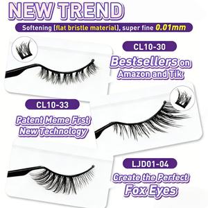 ชุดต่อขนตาปลอมแบบกาวในตัว 3 มิติ แบบใช้ซ้ำได้ ลายตาแมวธรรมชาติ มองไม่เห็นรอยต่อ สำหรับต่อขนตาเอง - Product Image 5