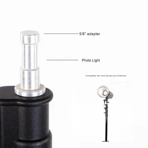 Attrezzatura per fotografia Video Selfie con cuscino d'aria regolabile in acciaio multifunzione treppiede in diretta supporto per luce in Streaming - Product Image 3