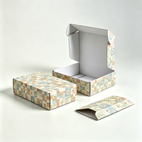 Boîtes d'expédition en carton ondulé personnalisées avec impression numérique, gaufrage portable, motif dessin animé, doublure en éponge épaissie