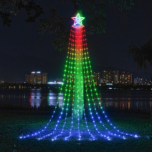 <span class=keywords><strong>Luces</strong></span> de <span class=keywords><strong>Navidad</strong></span> en Forma de Estrella, Guirnalda de <span class=keywords><strong>Luces</strong></span> LED de 340 <span class=keywords><strong>Luces</strong></span> en <span class=keywords><strong>Cascada</strong></span> para Árbol, con Estrella Superior, 8 Modos, <span class=keywords><strong>Luces</strong></span> Decorativas para Fiestas - Product Image 5