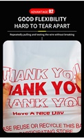 Sac de courses en plastique PE personnalisé avec logo, sac gilet pour supermarché, épicerie, vente au détail, sac de remerciement robuste, vente en gros