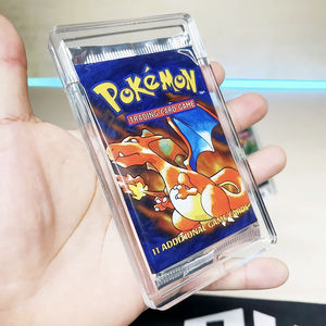 Acrylique <span class=keywords><strong>Booster</strong></span> Pack Vitrine pour <span class=keywords><strong>Pokémon</strong></span> Yu-Gi-Oh TCG Dalle Graded Card Holder Boîte De Rangement Transparent Carte Affichage Dalle - Product Image 6