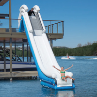 Glissière d'eau flottante gonflable géante commerciale pour bateau de yacht et ponton de piscine pour des occasions de mer et d'école