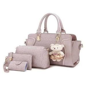 Sac à main moderne en similicuir pour femme avec pompon décoratif, fermeture éclair sécurisée, intérieur spacieux, deux sangles réglables - Product Image 5