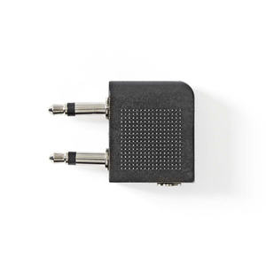 Adaptador de audio de 2x 3.5mm macho a 3.5mm hembra, divisor de audio para uso en avión - Product Image 1