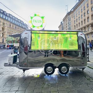 2025 Customized Mini Stainless Steel Food Trailer Ice Desserts Food Truck Usa Standard Mobile Trailer Restaurant - Product Image 1
