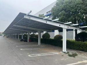 Designs modernes de carport, installation rapide, système de carport solaire en aluminium léger, <span class=keywords><strong>garage</strong></span> préfabriqué pour le stationnement des voitures - Product Image 4