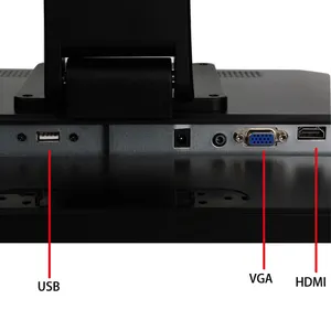 핫 세일 15 17 인치 저항 터치 모니터 산업용 Lcd Tft 스크린 300 nits 터치 모니터