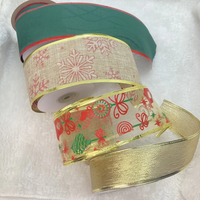 Ruban gros-grain personnalisé de Sublimation de transfert de chaleur 38mm 50mm 75mm bricolage nœuds de cheveux emballage cadeau ruban de noël de dessin animé