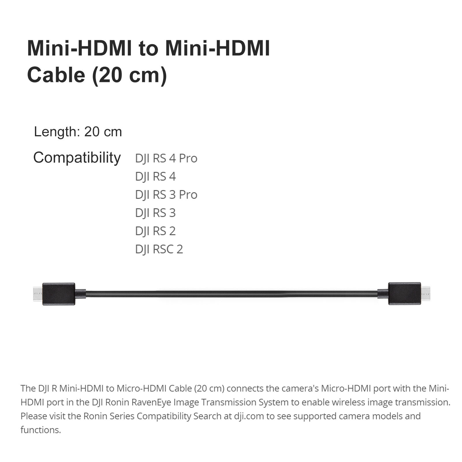 สาย Mini-HDMI เป็น Mini-HDMI (20 ซม.)