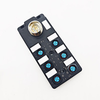 Boîte de distribution de connecteur M12 5 broches électriques 6 ports avec indication LED Boîte de jonction M12