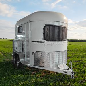 Remorque pour 2 chevaux à chargement arrière direct avec portes de rechange – Transport spécial pour propriétaires de chevaux - Product Image 1
