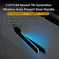 Nouvelle poignée de porte sans fil 7ème génération avec ouverture automatique pour Tesla New Y Juniper Model 3 Y, mode de bienvenue RGB, éclairage de la poignée de porte