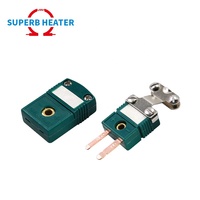 Fábrica K J T E N S tipo industrial sensor de temperatura rápido conector termopar macho y hembra enchufe