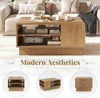 Table basse moderne en bois écologique, table transformable, table de bureau, table pour salon, meubles de maison