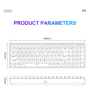 OUSAID DK100 RGB无线机械键盘DIY游戏键盘PBT ABS键帽红色开关 - Product Image 4