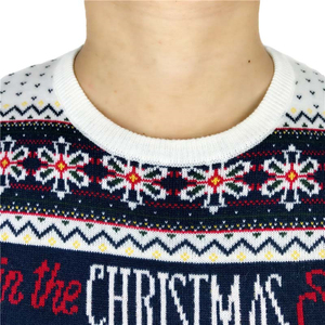 Оптовая продажа трикотажный свитер из 100% полиэстера, мужской пуловер с уродливым вырезом, Рождественский свитер на заказ, джемпер - Product Image 5