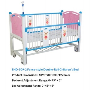 Cama Pediátrica de Doble Manivela de Alta Calidad con Barandillas de Seguridad Completas para Uso Hospitalario - Product Image 2