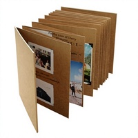 Carnet en papier pliable style accordéon DIY, cadeau créatif fait main, album photo vierge adhésif, 34 pages, idéal pour les couples
