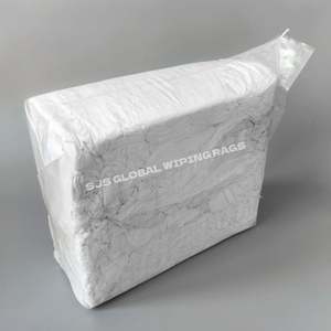 Trapos de algodón blancos recuperados de sábanas, con mínima formación de pelusa, 100 kg, para limpieza de máquinas y uso general - Product Image 1