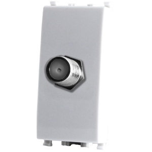 Prise satellite blanche compatible avec le connecteur mural Vimar Plana pour l'installation de télévision par satellite - Product Image 1