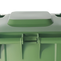 Poubelle à roulettes de 240 L, bac à déchets en plastique, poubelle à bascule pour parc extérieur