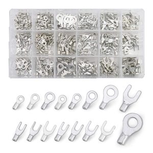 Rise Ot Ut Cold Pressed Cable <b>Terminal</b> Blocks 18 In 1 Combination Pack Tin Plated Copper Brass Clamping Type Silver - Product Image 3