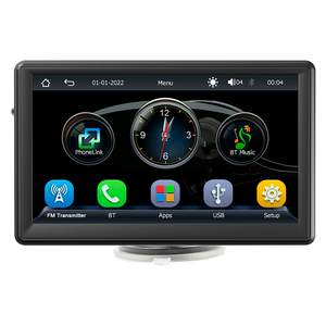 X500W Radio mobil pintar GPS 7 inci, Radio mobil portabel layar sentuh IPS tampilan FM koneksi telepon nirkabel untuk DVD - Product Image 5